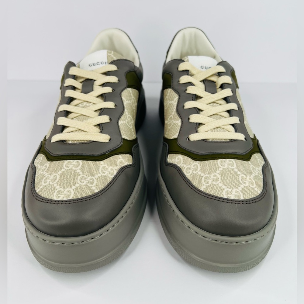 Gucci GG Supreme Canvas Leather Chunky Platform Sneakers UK 12.5 -US 13 -EU 46.5 - Picture 4 of 11